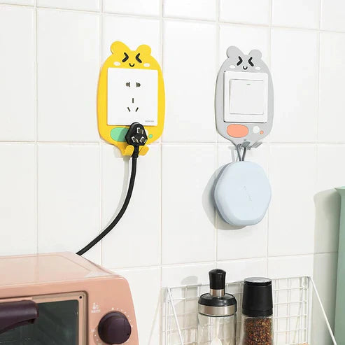 3D Luminous Cartoon Hook Outlet Sticker - Glow in Dark Wall Decal