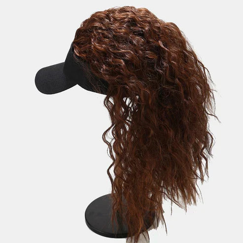 Women Artificial Hair Summer Baseball Cap - Wig Hat Combo