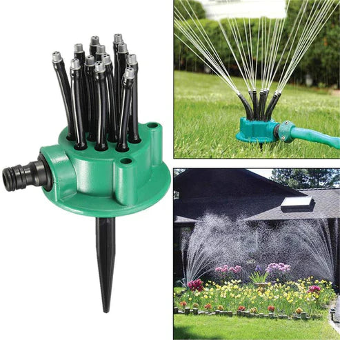 Foldable Pipe Garden Water Sprinkler System - Portable Lawn Irrigation Sprinkler