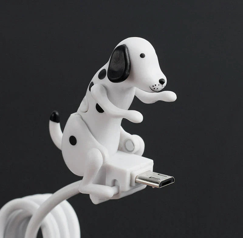 Mini Humpy Dog Charging Cable – Funny Hip-Swinging USB Cable for iPhone, Type-C & Micro USB