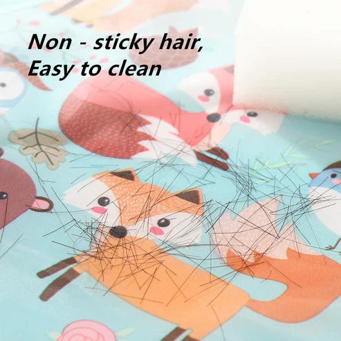 Reusable Kids Hair Cutting Cape - Cartoon Polyester Umbrella Hair Clipping Catcher for Children's Haircuts at Home