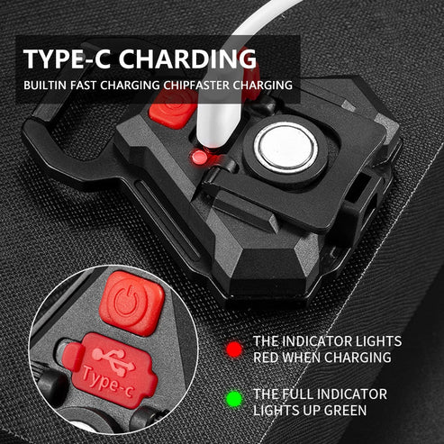 Mini LED Flashlight USB Rechargeable Keychain – 3-in-1 Bottle Opener & Carabiner