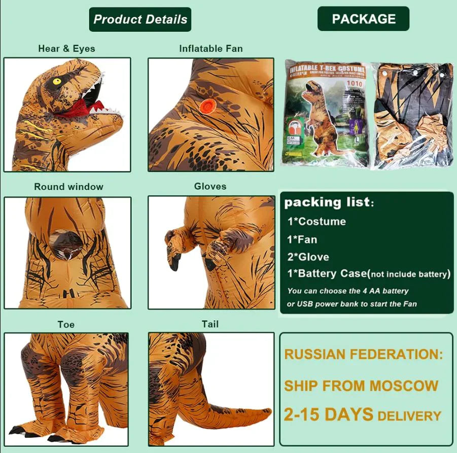 Inflatable Cosplay Costume – Funny Wearable Suit for Halloween, Parties & Events