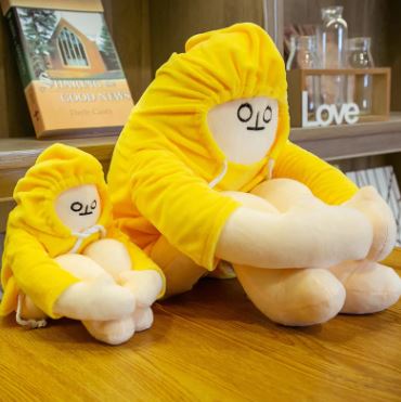 Cute Banana Plush Doll – Poseable Magnetic Stuffed Banana Man Toy