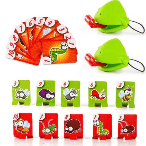 Frog Tongue Mask Cards Toy Set – Fun Family Board Game for Kids