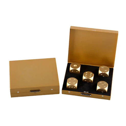 5pcs Aluminum Alloy Metal Dice Set - Premium Gaming Dice with Case