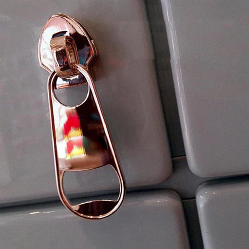 Magnetic Zipper Bottle Opener - Cool Novelty Beer Bottle Cap Remover