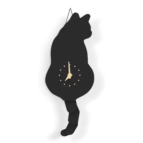 Cat Tail Wall Clock – Cute Swinging Tail & Moving Eyes Novelty Clock for Home Decor