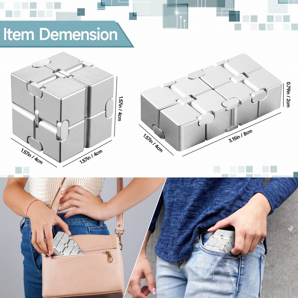 Infinite Magic Cube - Aluminum Alloy Fidget Cube Stress Relief Toy