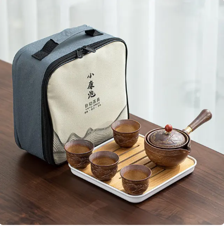 Chinese Gongfu Tea Set – 360° Rotation Ceramic Tea Maker & Infuser Cup for Pu’er
