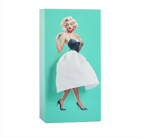 Puffy Skirt Girl Face Tissue Box – Cute Decorative Tissue Holder