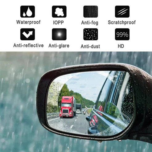 Waterproof Car Side Anti-Fog Mirror Film - Clear Vision Rain Repellent Film
