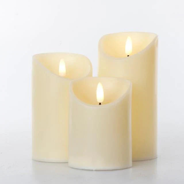 3pcs Remote Control LED Flameless Candle - Realistic Flame Effect Decor