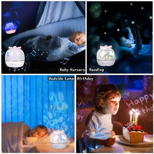 360° Rotating Projection Night Lamp – LED Star Galaxy Light for Kids & Bedroom