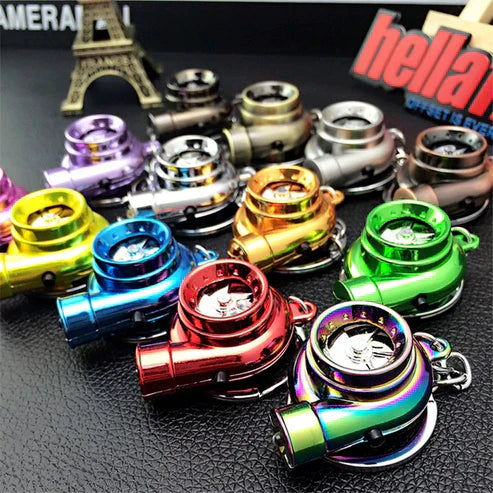 Mini Turbo Fan Keychain Flashlight - 2-in-1 Portable USB Rechargeable EDC Tool