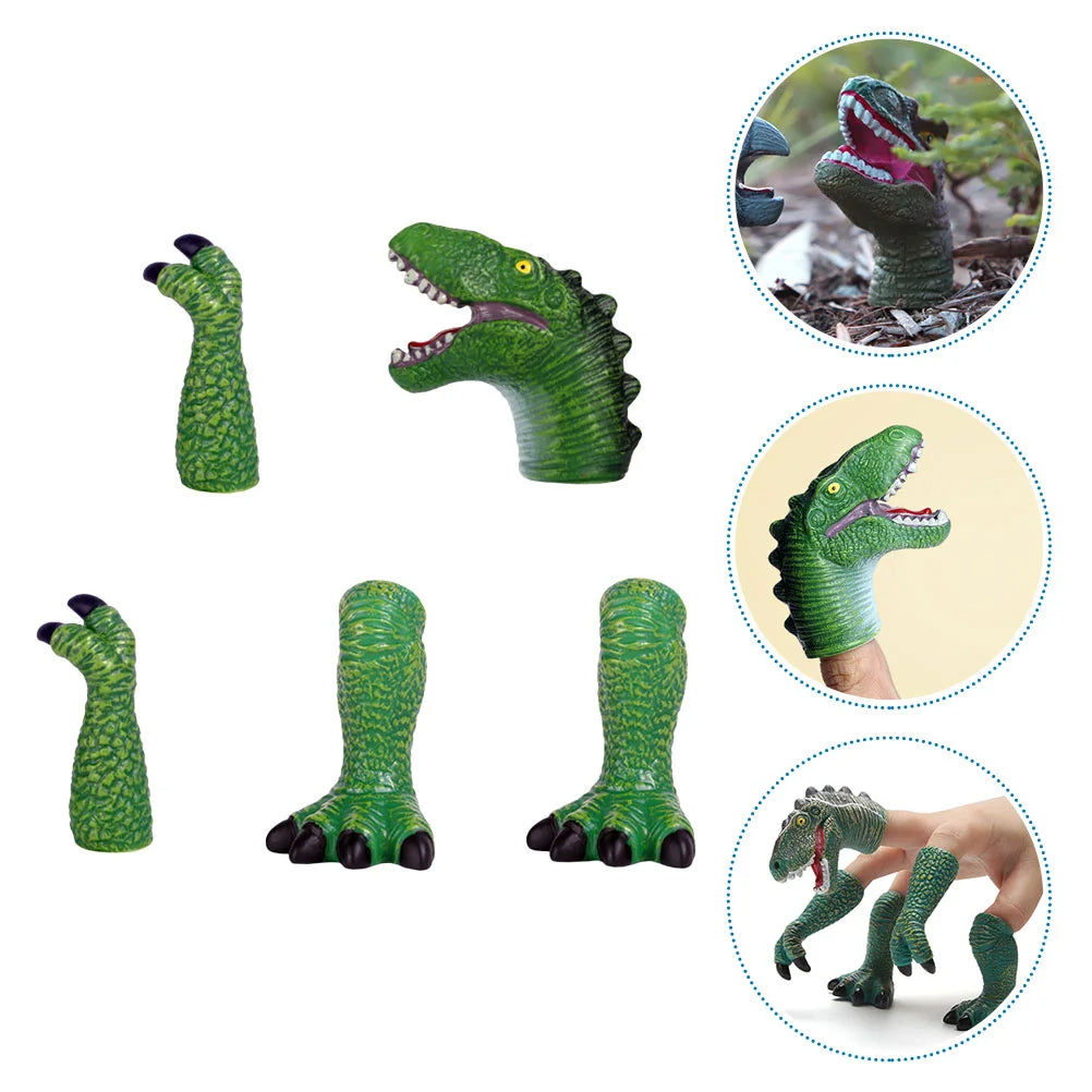 Dinosaur Finger Puppet Toys – Cute Vinyl Dino Hand Puppets for Kids | Storytelling, Party Favours & Play