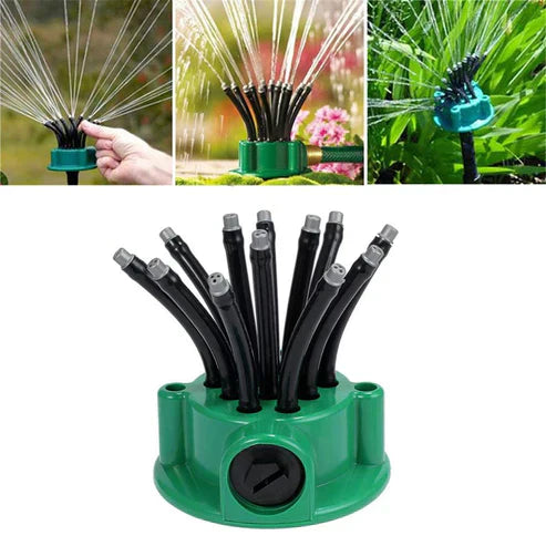 Foldable Pipe Garden Water Sprinkler System - Portable Lawn Irrigation Sprinkler