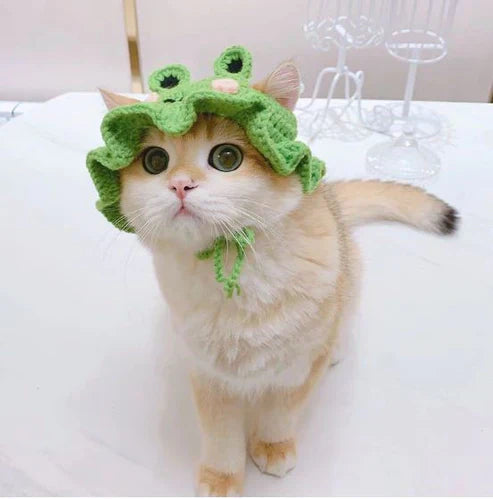 Wool Pet Hat - Cute Knitted Winter Hat for Cats & Dogs