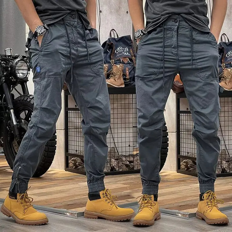 Y2K Tactical Military Harem Cargo Trousers – Streetwear Camo & Solid Pants