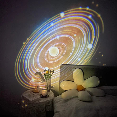 Firework Night Light Projector - Magical Planet Background Galaxy Star Projector for Bedroom & Events