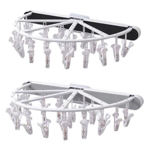 Wall-Mounted Foldable Socks Drying Rack - Space-Saving Laundry Organizer