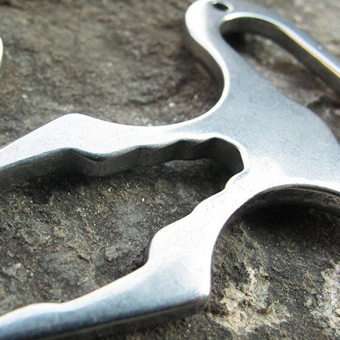 Stainless Steel Multi Functional Camping Wrench Tool - Portable EDC Survival Tool