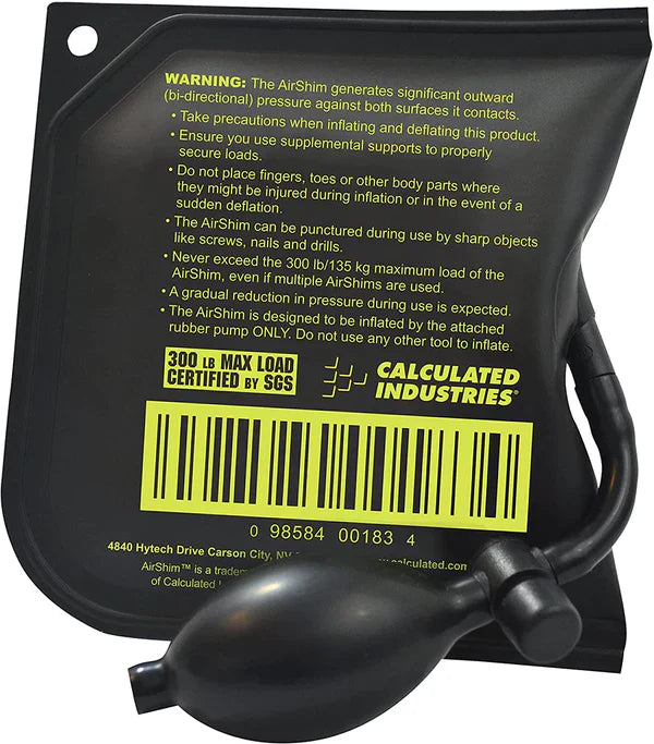 Inflatable Air Shim Tool - 300 LB Contractor Grade Leveling & Alignment Tool for Windows, Doors & Cabinets
