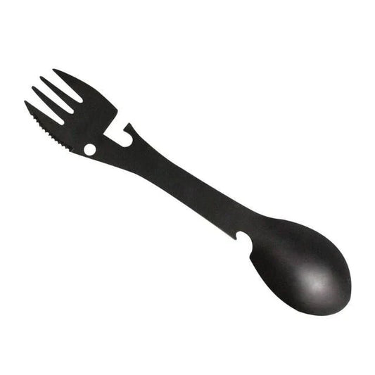 Stainless Steel Multifunctional Bottle Opener Spork - 3-in-1 Camping Cutlery EDC Tool