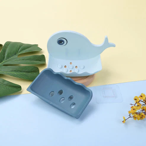 Cute Whale Soap Holder - Adorable Bathroom Soap Dish & Drain Tray