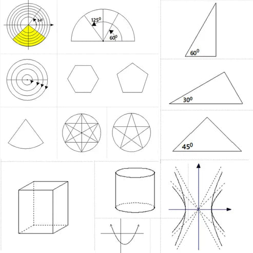Geometric Art Design Architect Ruler - Professional Drafting & Drawing Template