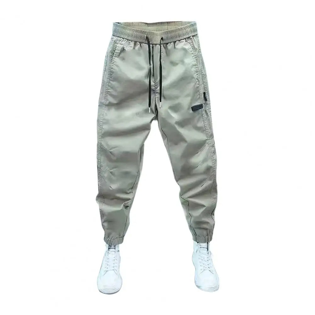 Men's Jogger Cargo Pants – Slim Fit Harem Trousers with Elastic Waist & Pockets