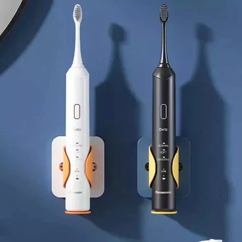 Wall-Mounted Electric Toothbrush Holder – Self-Gripping Bathroom Organiser (2 Random Colors)