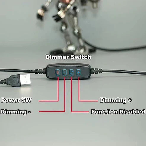 Vintage Guitar Playing Microphone Robot Lamp - Retro Music Desk Light