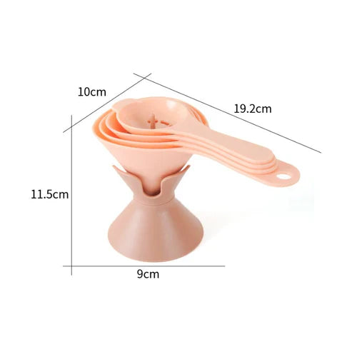 6-in-1 Pour Master Reusable Funnel Set - Multi-Size Kitchen Funnels