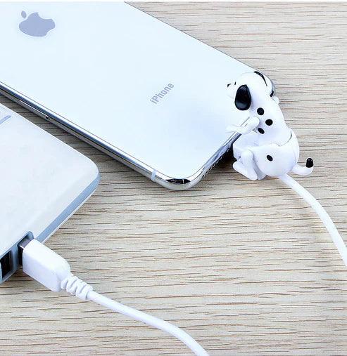 Mini Humpy Dog Charging Cable – Funny Hip-Swinging USB Cable for iPhone, Type-C & Micro USB