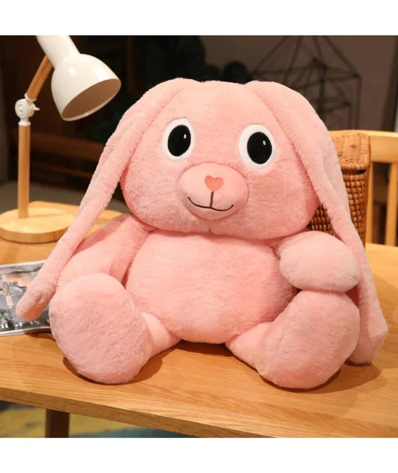 Telescopic Rabbit Plush - Cute Extendable Long-Eared Bunny Stuffed Toy