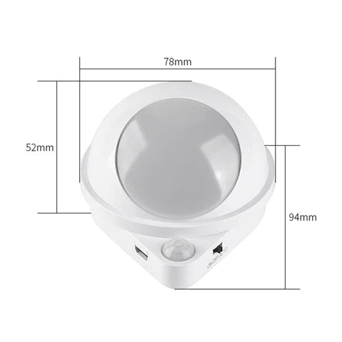 360° Rotating Water Drop Magnetic Night Lamp – Motion Sensor LED Light