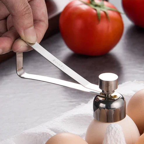 Stainless Steel Egg Shell Opener - Professional Egg Topper & Cracker Tool