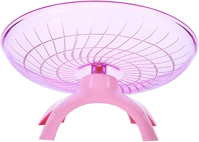 Hamster Flying Saucer Exercise Wheel – Silent Running Pet Activity Wheel