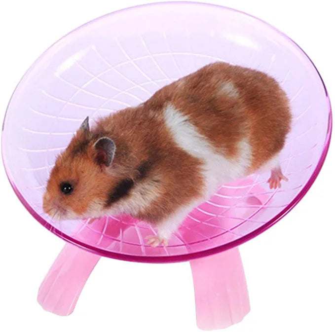 Hamster Flying Saucer Exercise Wheel – Silent Running Pet Activity Wheel