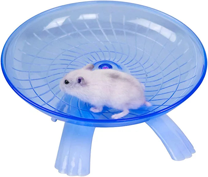 Hamster Flying Saucer Exercise Wheel – Silent Running Pet Activity Wheel
