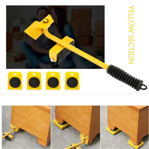Furniture Moving Transport Tool Set - 4 Corner Movers & Wheeled Lifter for Heavy Items