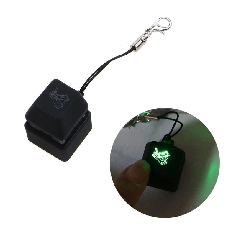 LED Keyboard Switch Fidget Keychain – Clicky Light-Up Stress Reliever