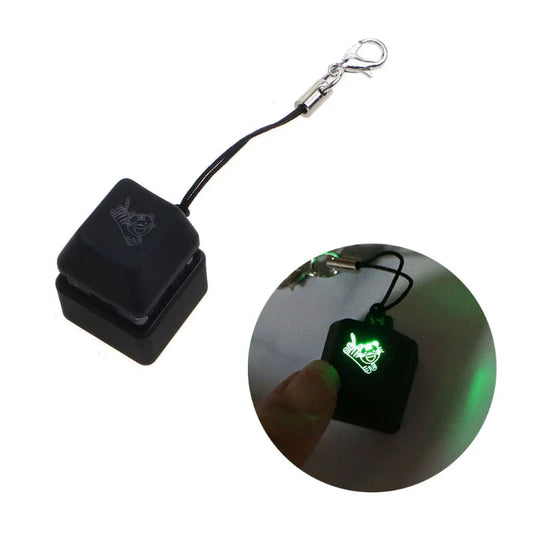 LED Keyboard Switch Fidget Keychain – Clicky Light-Up Stress Reliever