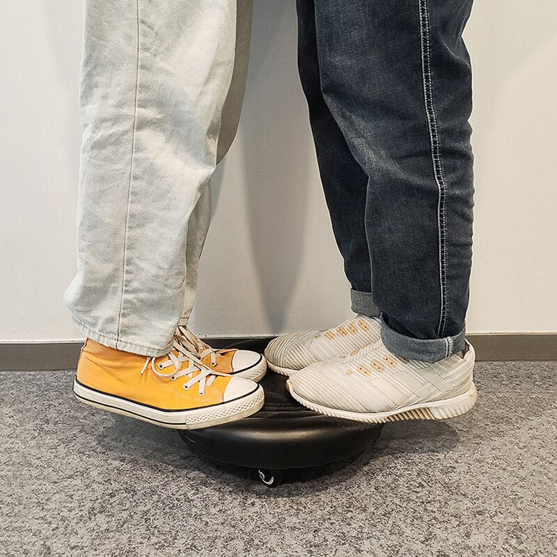 360° Rotating Wheeled Rolling Stool – PU Leather, 5 Swivel Casters | Home & Office Seat