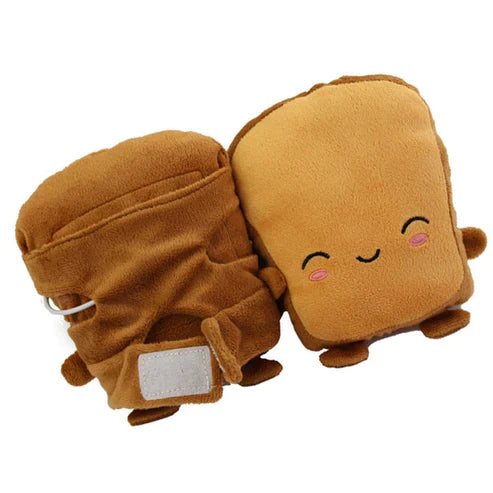 Toast Hand Warmer Gloves - USB Heated Fingerless Gloves for Typing & Gaming