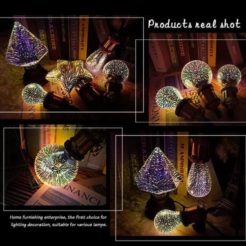 3D Colorful Decoration LED Lamp - Illusion Night Light with Color Changing