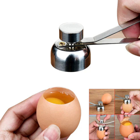 Stainless Steel Egg Shell Opener - Professional Egg Topper & Cracker Tool