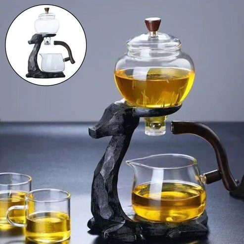 Chinese Dragon Glass Teapot Set – Magnetic Borosilicate Tea Maker with Infuser & Teacup