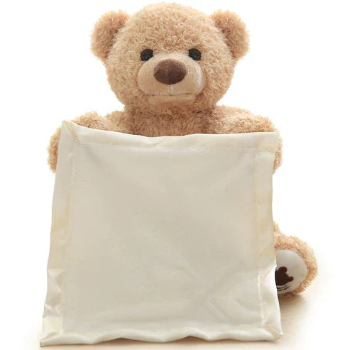 Interactive Peek-a-Boo Bear Kids Toy - Stuffed Plush Teddy Bear with Interactive Features for Toddlers